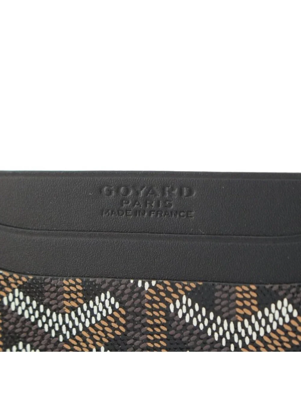 Goyard Saint Sulpice Leather Card Case Black
